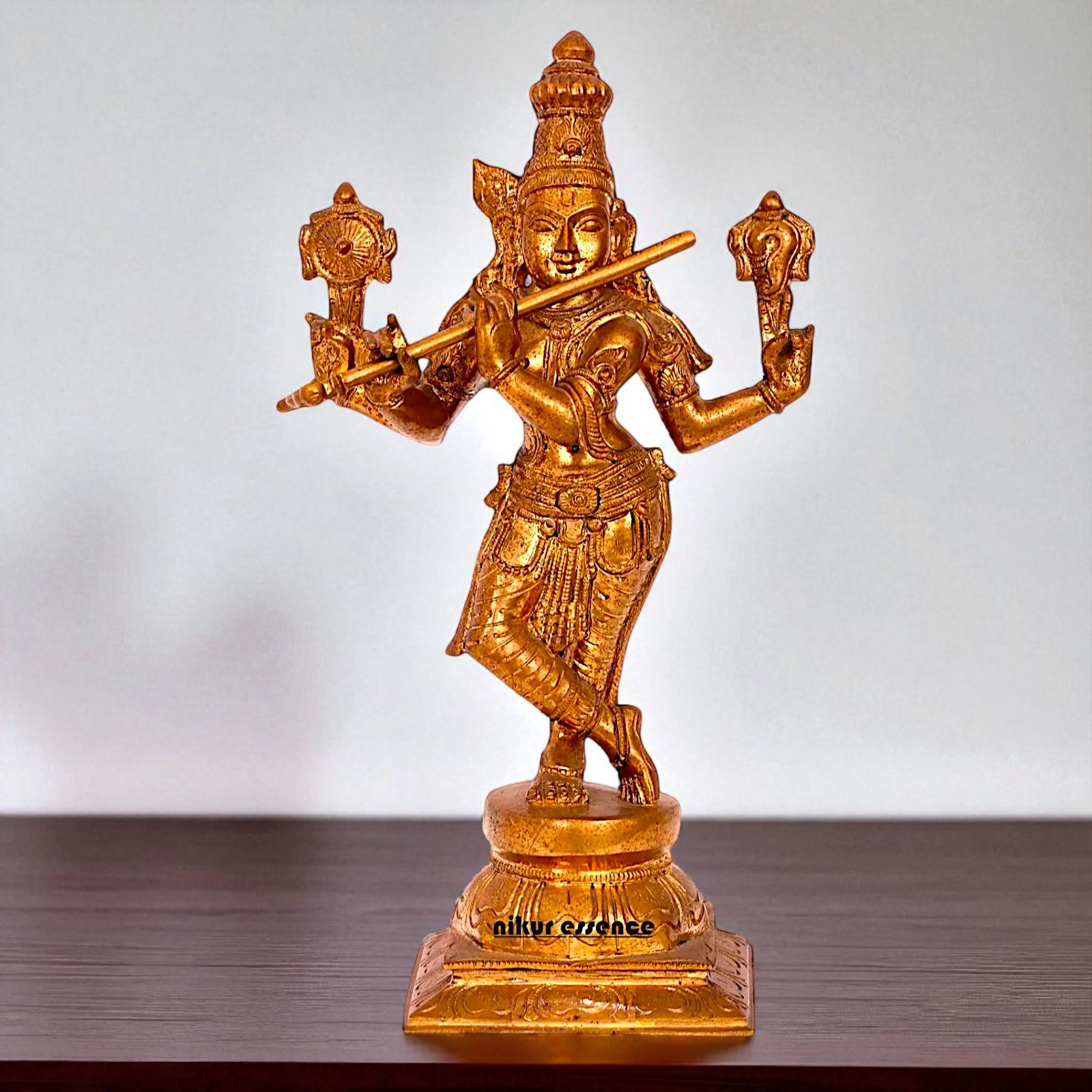 Venugopal Krishna Playing Flute Panchaloha idol - 16 inches Nikuressence