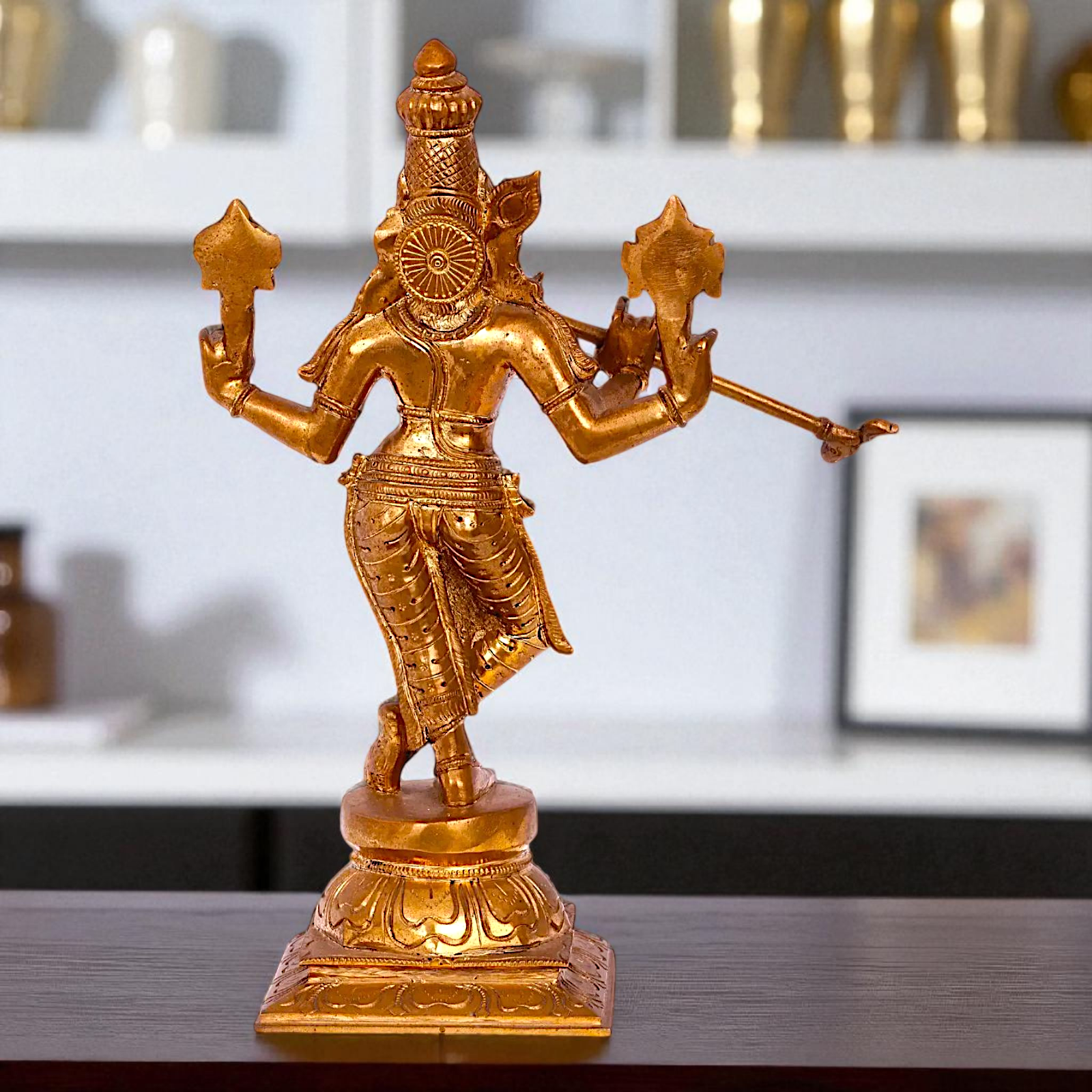 Venugopal Krishna Playing Flute Panchaloha idol - 16 inches Nikuressence