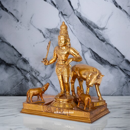 Rajagopala with cow Panchaloha idol - 10 inches