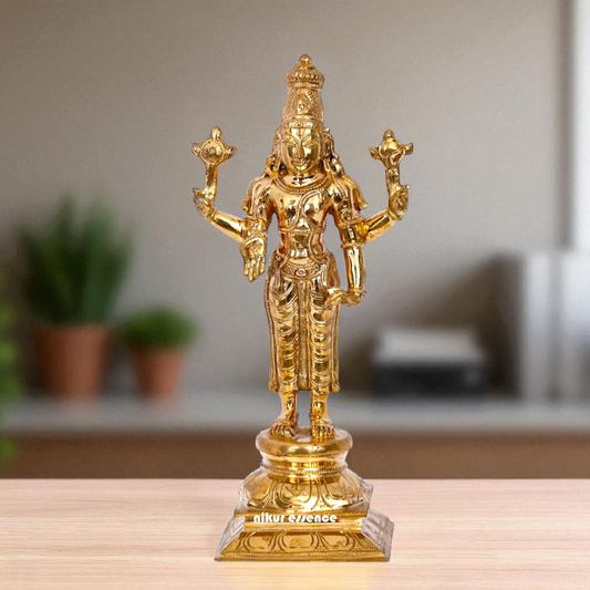 Vishnu Blessing Panchaloha idol - 12 inches Nikuressence