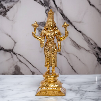 Vishnu Blessing Panchaloha idol - 12 inches