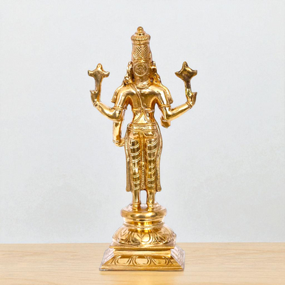Vishnu Blessing Panchaloha idol - 12 inches Nikuressence