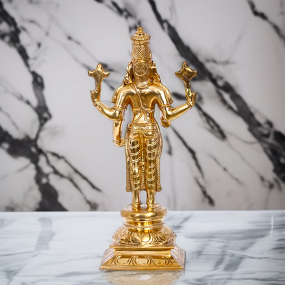 Vishnu Blessing Panchaloha idol - 12 inches