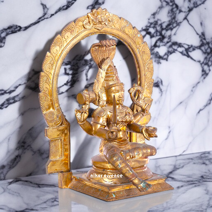 Mariamman Devi Blessing seated Panchaloha idol - 20 inches