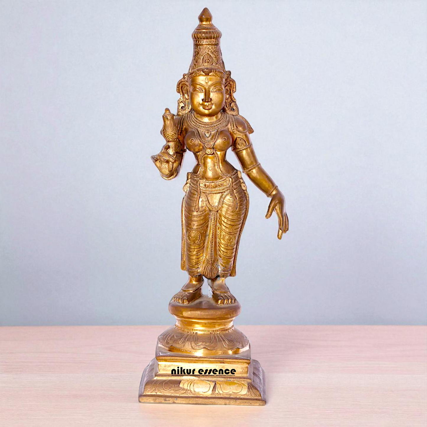 Goddess Parvati Devi standing Panchaloha statue - 24 Inches Nikuressence