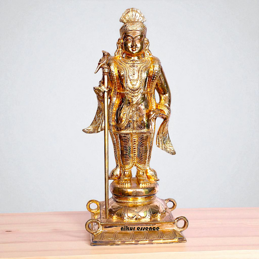 Panchaloha Kartikeya Murugan standing idol - 24 Inches Nikuressence