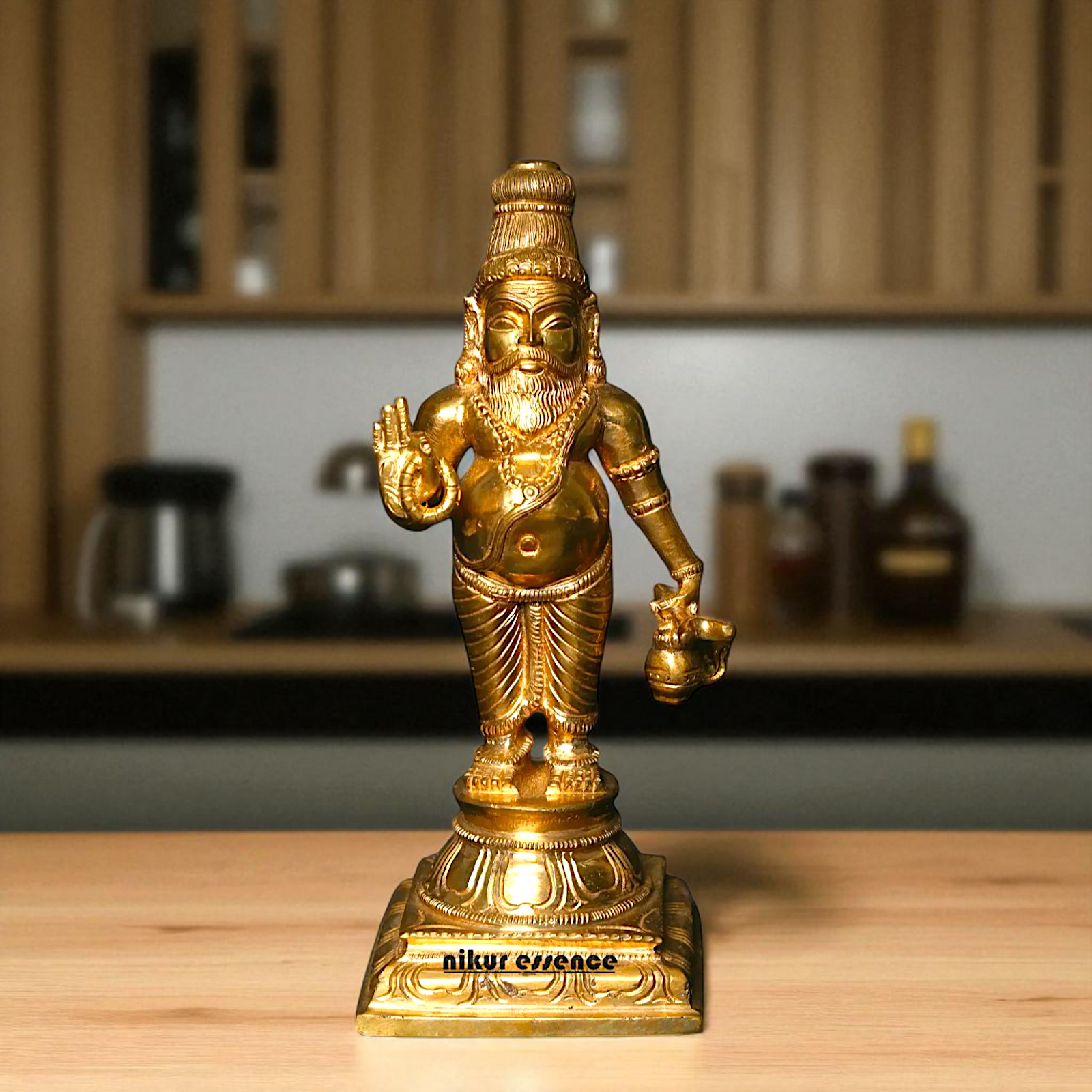 Rishi Guru Agastya Muni Blessing Panchaloha idol - 9 Inches Nikuressence