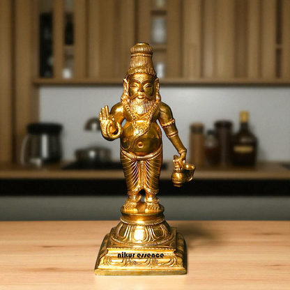 Rishi Guru Agastya Muni Blessing Panchaloha idol - 9 Inches Nikuressence