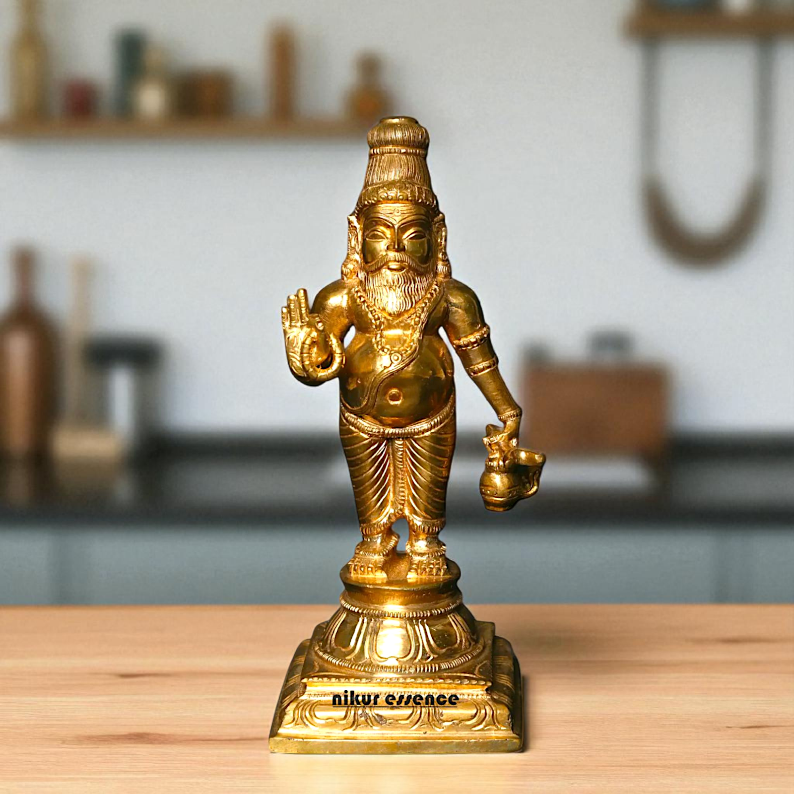 Rishi Guru Agastya Muni Blessing Panchaloha idol - 9 Inches Nikuressence