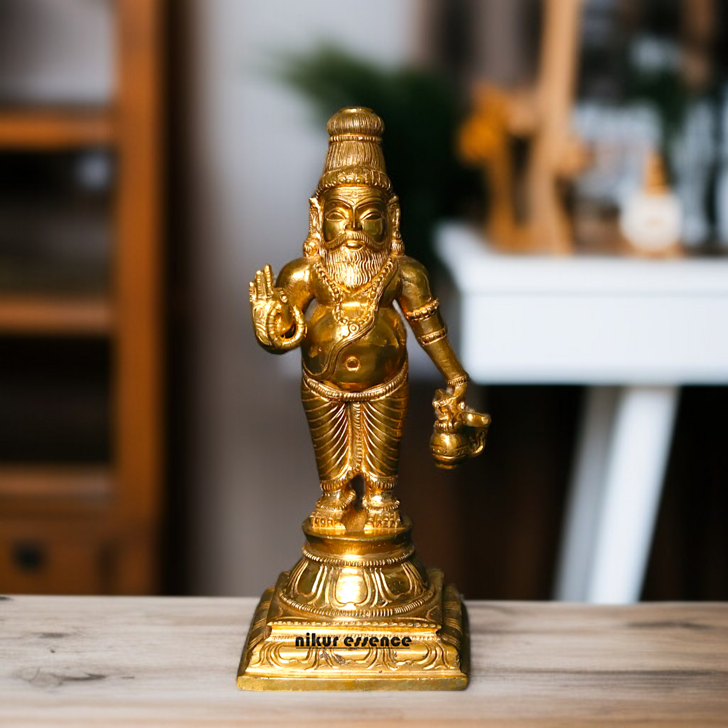 Rishi Guru Agastya Muni Blessing Panchaloha idol - 9 Inches