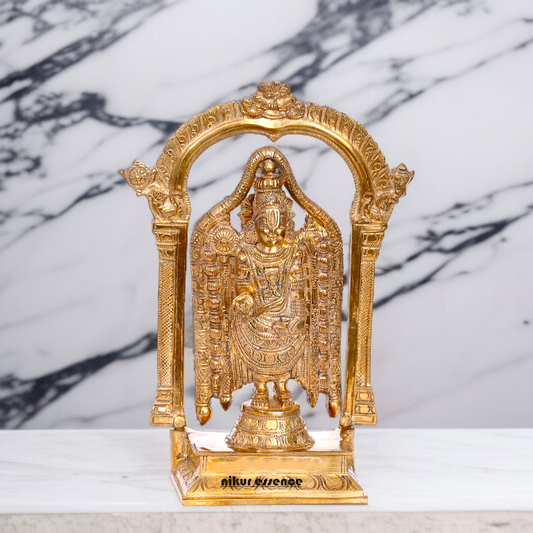 Panchaloha Tirupati Balaji Blessing standing idol - 10 Inches