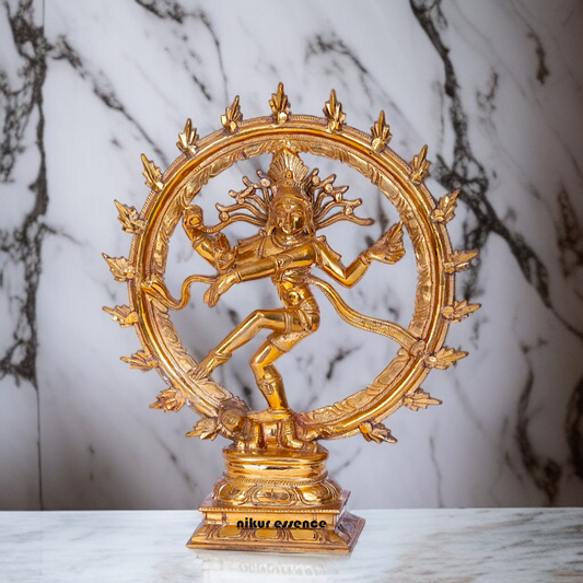 Nataraja Shiva God dancing Panchaloha idol - 9.5 Inches