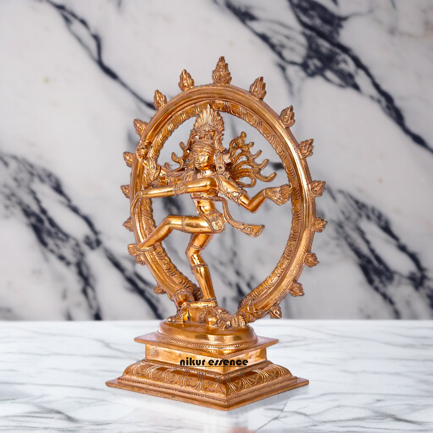 Shiva Nataraja with Four Armed Panchaloha statue - 11 inches