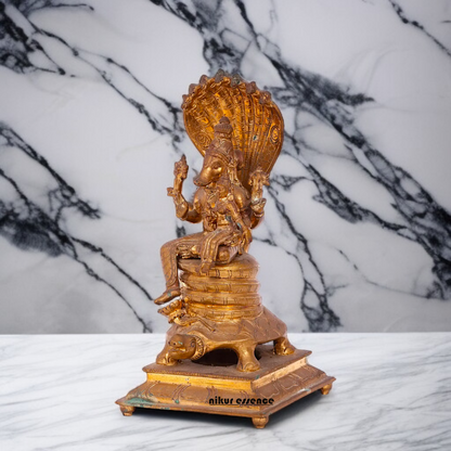 Varaha seated with Lakshmi Panchaloha idol - 12 Inches