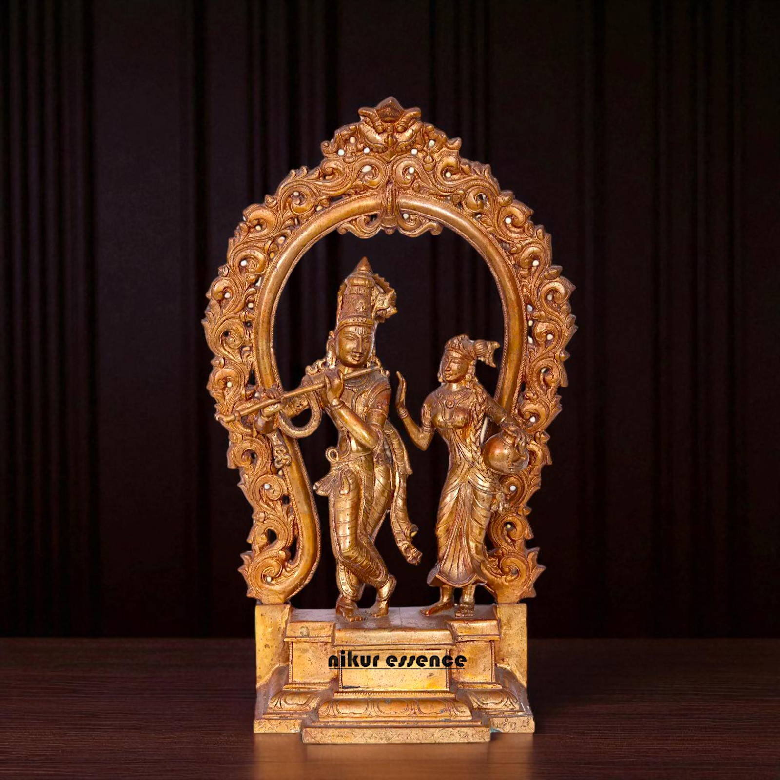 Panchaloha Radha Krishna standing Beautiful idol - 18 Inches Nikuressence