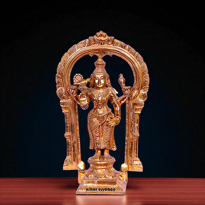 Panchaloha Meenakshi standing with Four Armed idol - 14 Inches Nikuressence