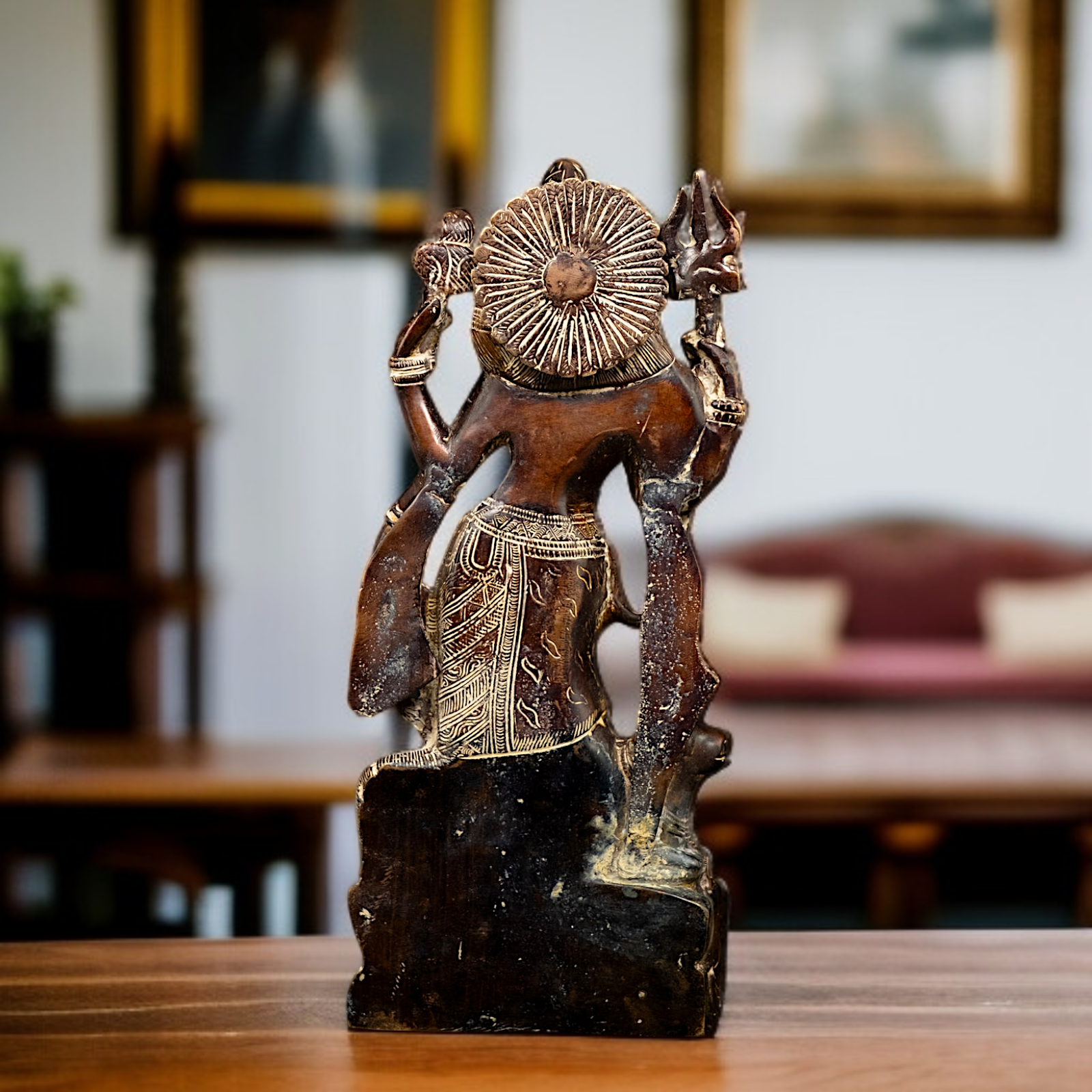 Ardhanarishvara Shiva Parvati Shakti Brass idol - 13 Inches Nikuressence