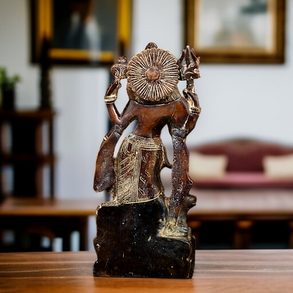 Ardhanarishvara Shiva Parvati Shakti Brass idol - 13 Inches Nikuressence