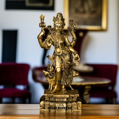 Solid Brass Ardhanarishvara Shiva Standing statue - 19 Inches Nikuressence