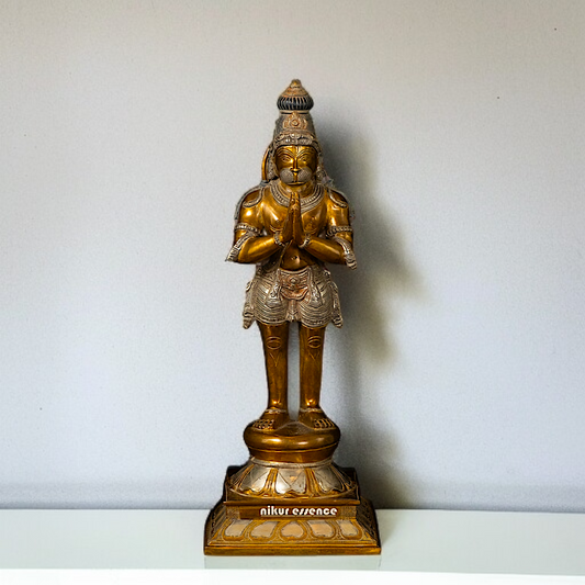 Online Hanuman ji namaskar standing Brass idol - 16 Inches Nikuressence