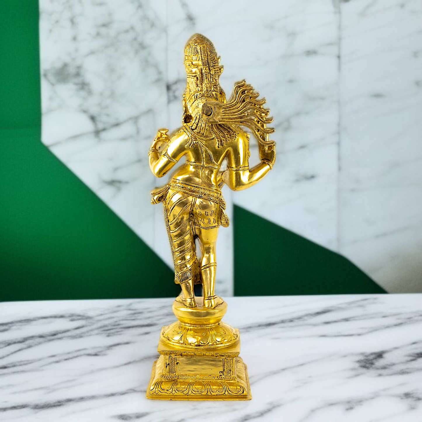 Pure Brass Ardhanarishvara Standing idol - 20 Inches Nikuressence