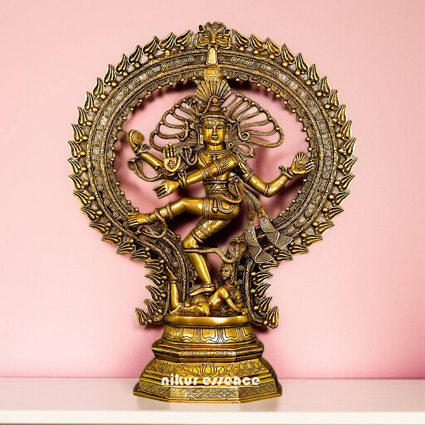 Solid Brass Big Nataraja Shiva Dancing statue - 30 Inches Nikuressence