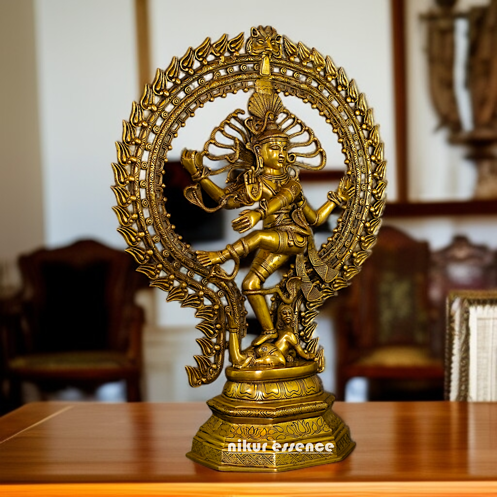 Solid Brass Big Nataraja Shiva Dancing statue - 30 Inches Nikuressence