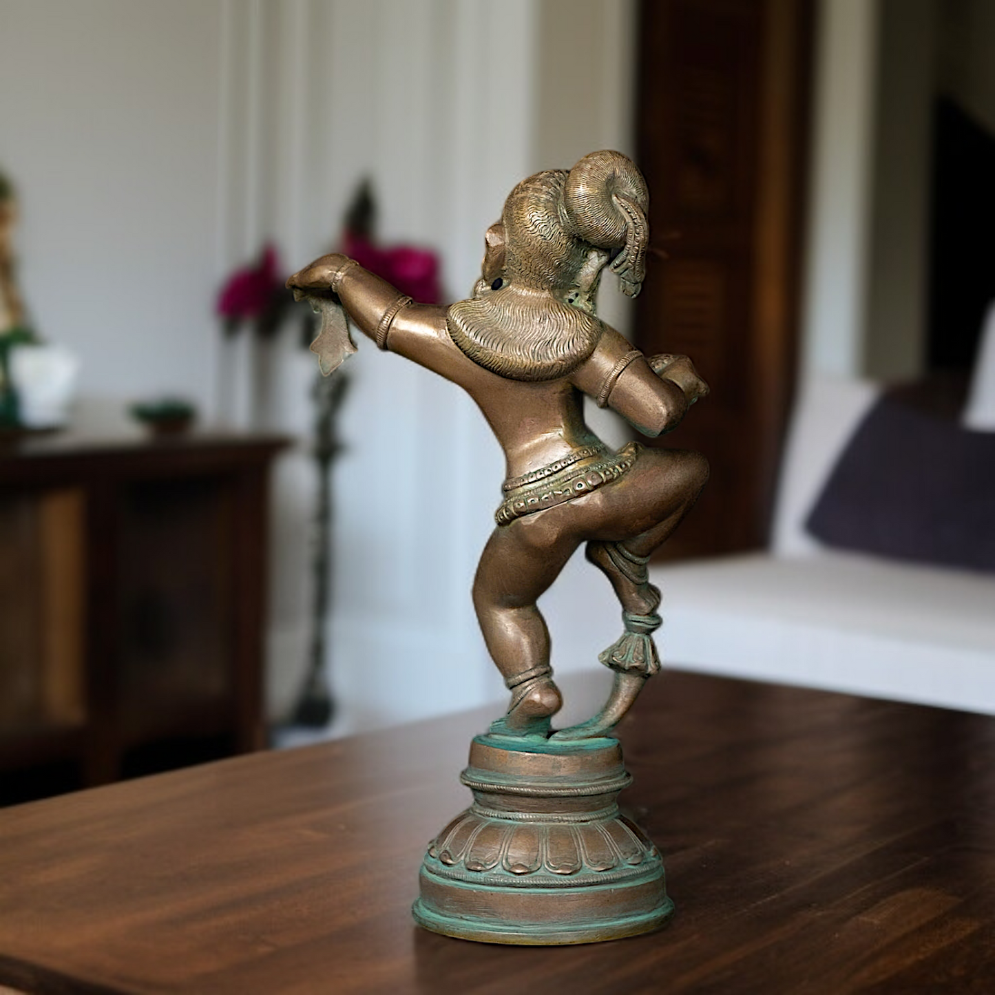 Bal Krishna Dancing brass idol - 11 Inches Nikuressence