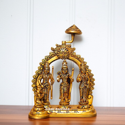 Lord Ram Darbar Parivar solid Brass idol - 10 Inches Nikuressence