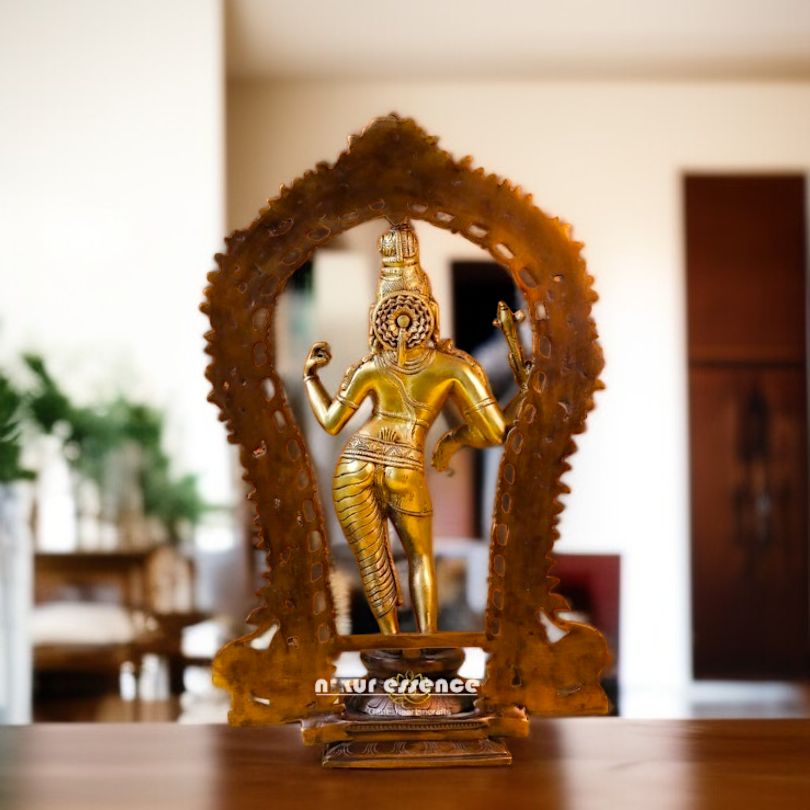 Pure Brass Ardhanarishvara Standing with Blessing statue - 46 Inches Nikuressence
