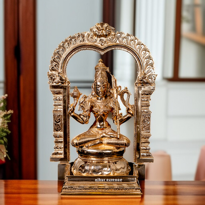 Goddess Kamakshi Blessing seated Panchaloha statue - 16.5 Inches Nikuressence