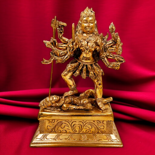 Goddess Kali Mata Standing Panchaloha idol - 10.116 Inches Nikuressence