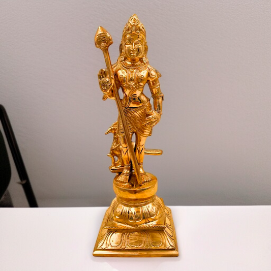 Bronze/Panchaloha standing Murugan Swamy statue - 10 Inches Nikuressence