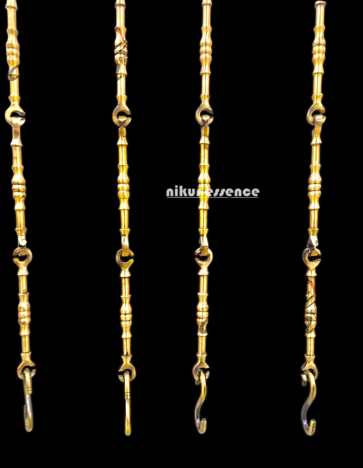 Handcrafted Rosewood Oonjal (Swing/Jhoola) with Solid Brass Chains & Ceiling Hooks- Nikur Essence