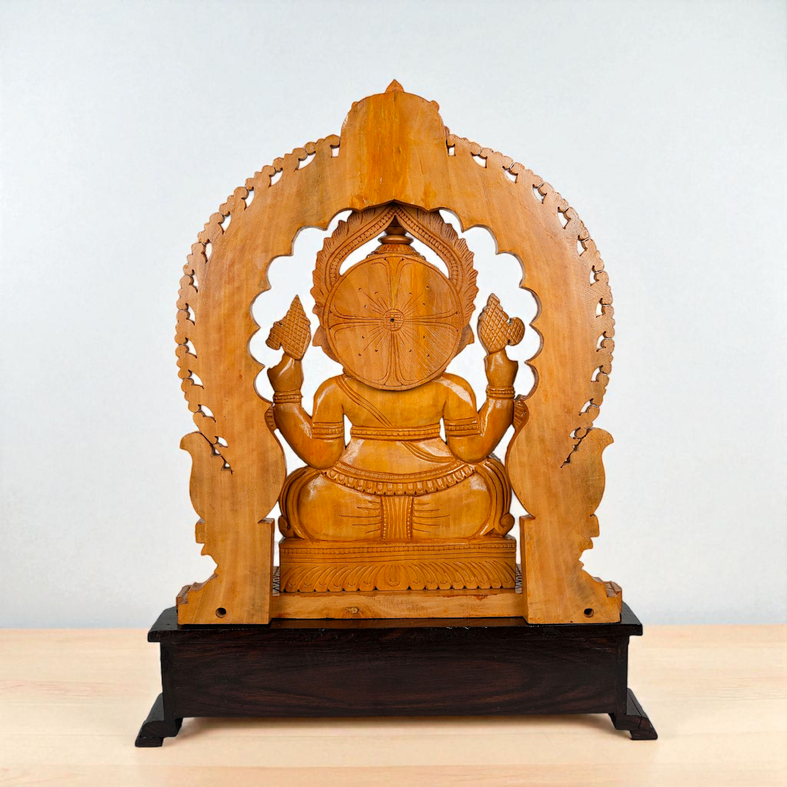 Wooden Handcrafted Lord Ganesha Statue with Rosewood Base | Nikur Essence Nikuressence