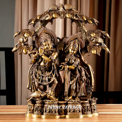 Buy Radha Krishna Brass with Tree idol - 30 Inch