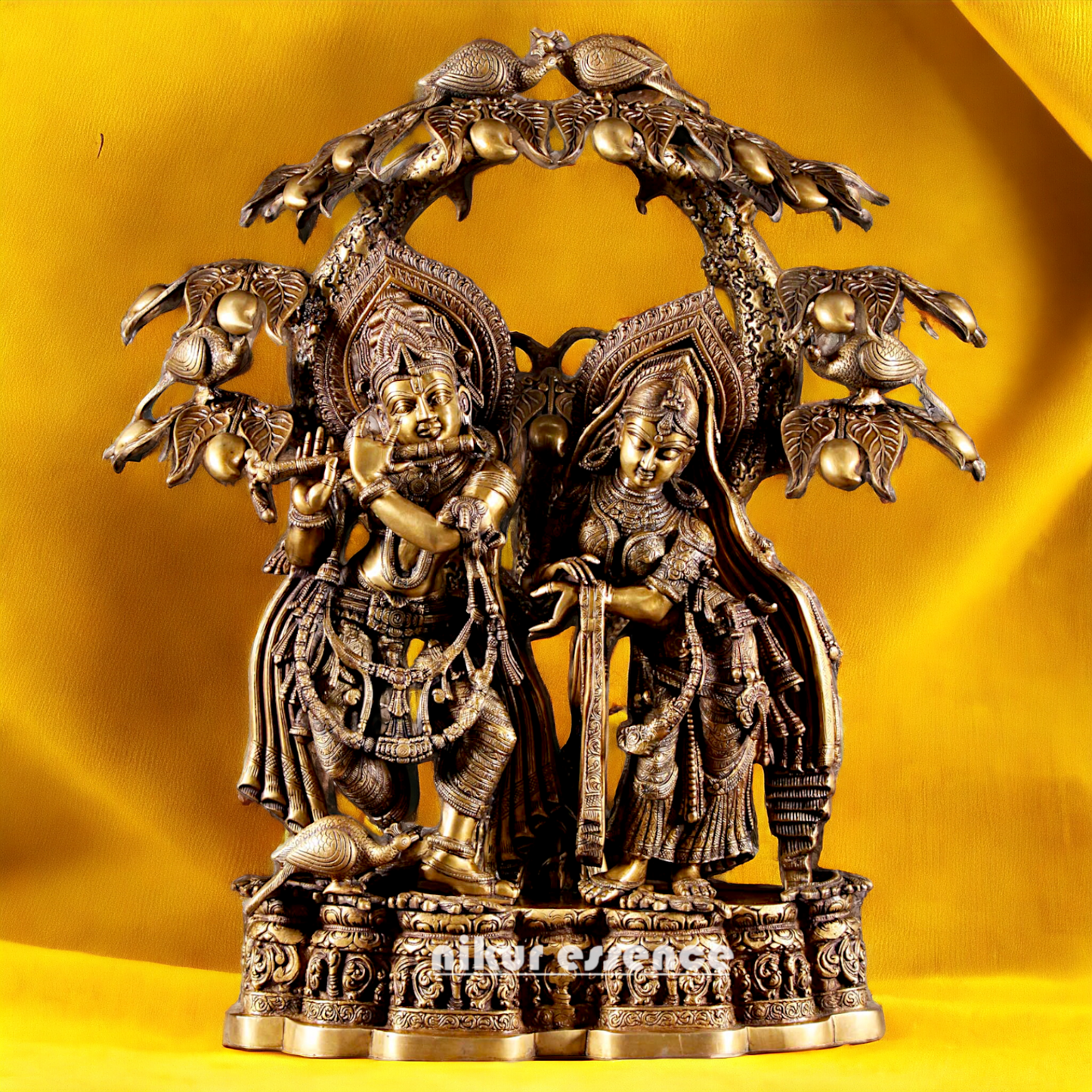 Buy Radha Krishna Brass with Tree idol - 30 Inch