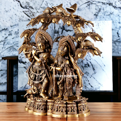 Buy Radha Krishna Brass with Tree idol - 30 Inch