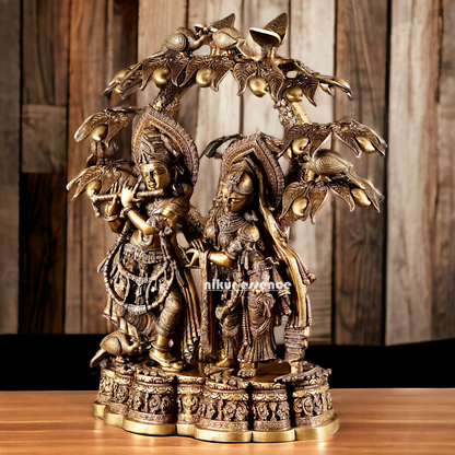 Buy Radha Krishna Brass with Tree idol - 30 Inch