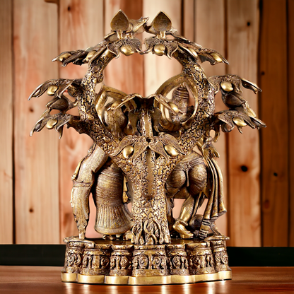 Buy Radha Krishna Brass with Tree idol - 30 Inch