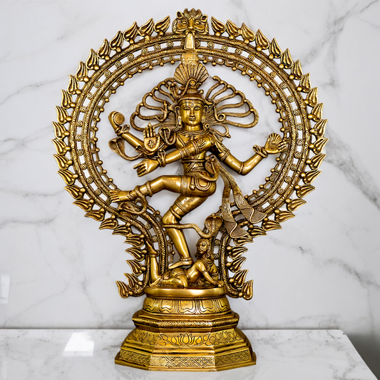 Large Shiva Nataraja Mahadev Solid brass idol - 28 inches