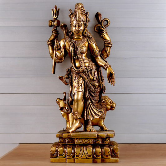 Online Shiv Parvati Ardhanarishvara solid Brass idol - 18 inches