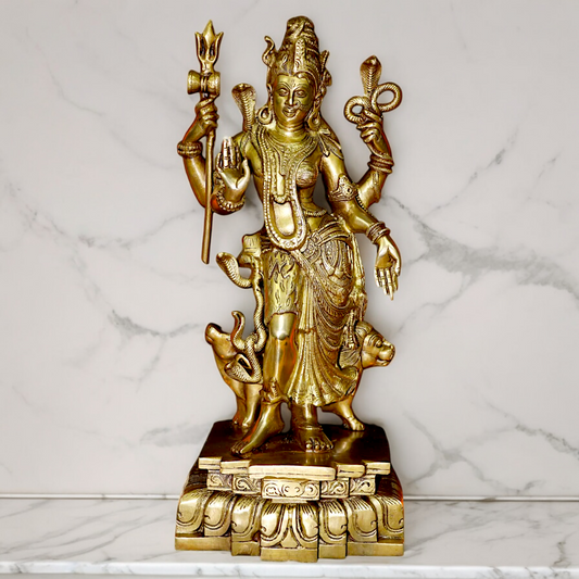 Buy Shiva Ardhanarishvara solid Brass idol - 18 inches