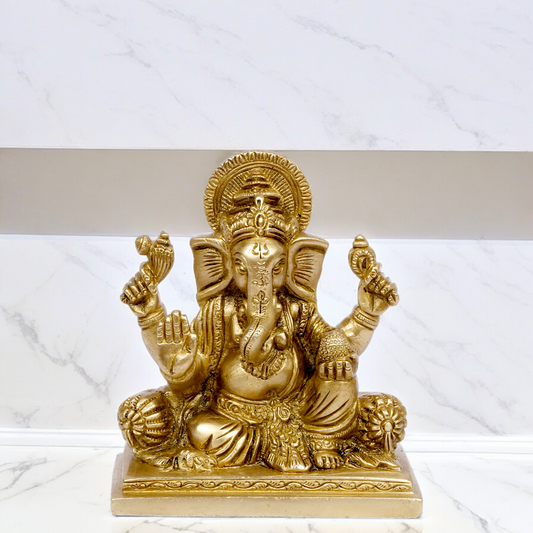 Shop Ganesha Ganpati blessing Solid brass statue - 5 inches