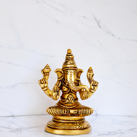 Shop Vinayaka Ganesh Solid Brass statue - 3.5 inches