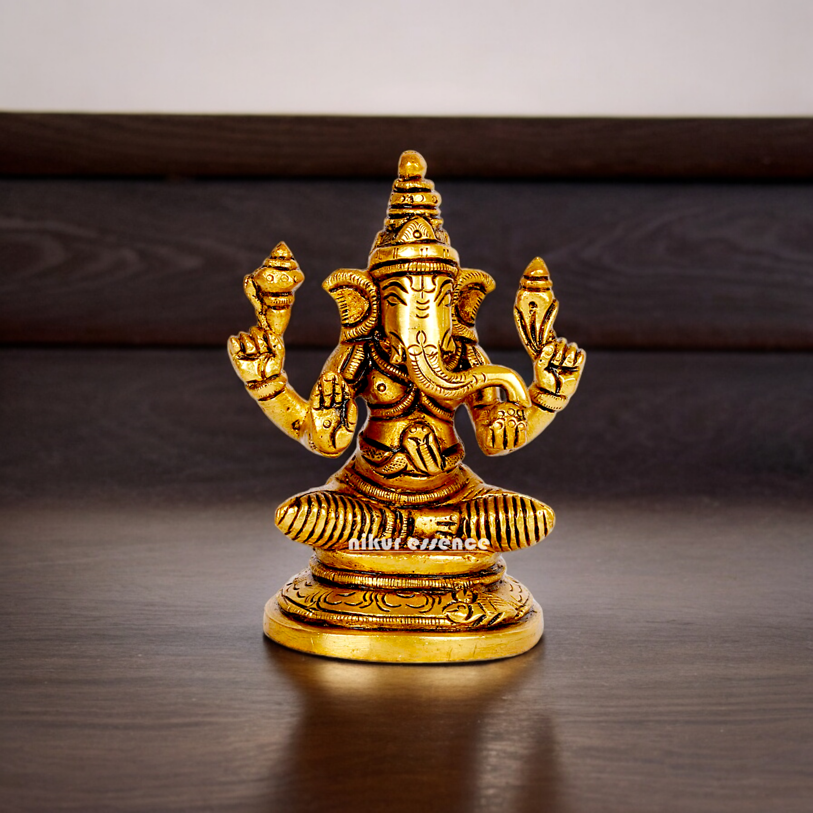 Shop Ganesh Ganpati murti Solid brass idol - 3.5 inches