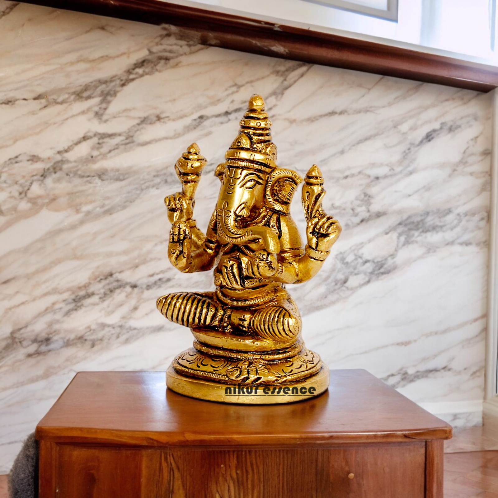 Shop Ganesh Ganpati murti Solid brass idol - 3.5 inches