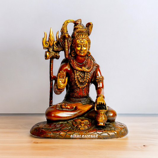 Shop Shiva With Blessing Brass idol - 10 inches