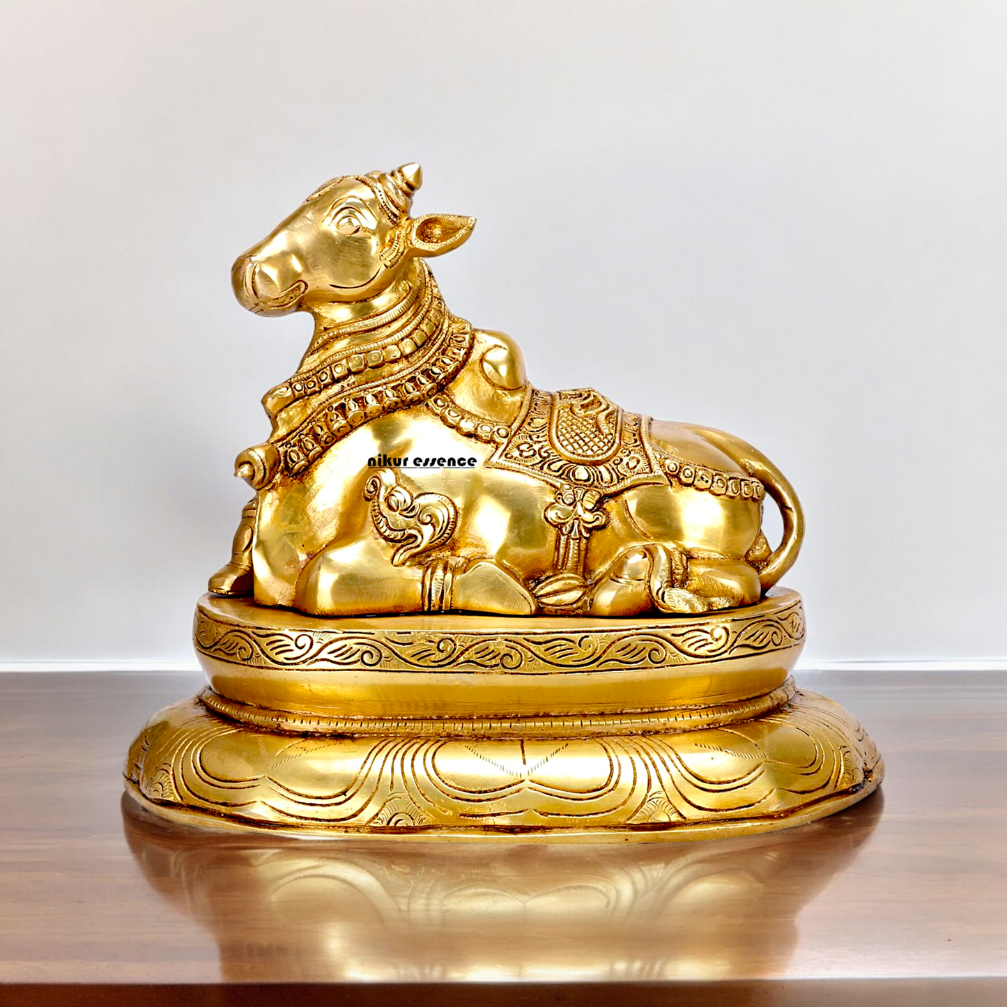 Online Nandi Solid Brass idol - 12 inche