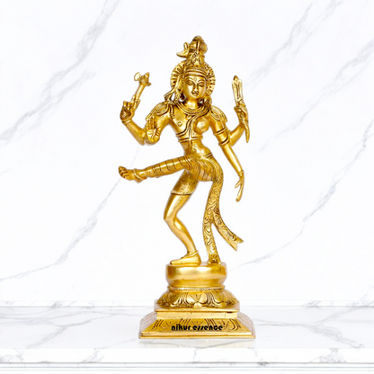 Solid Brass Ardhanarishvara Ardhnarishwar Statue - 12 inche